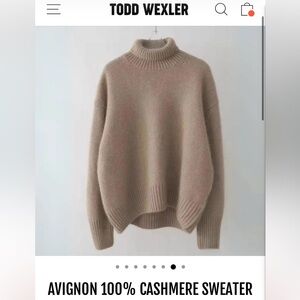 TODD WEXLER 100% Cashmere Sweater - Taupe